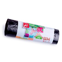 Мешки для мусора 30 л, черные, в рулоне 20 шт., ПНД, 6 мкм, 600х500 мм, Концепция Быта ЭкоДом, 601348 в Ярославле