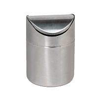 Урна для мусора 1,2 л настольная, с качающейся крышкой, нержавеющая сталь, матовая в Ярославле