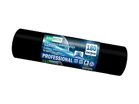 Мешки для мусора 180 л, ароматизированные, черные, в рулоне 10 шт., ПВД, 30 мкм, 1100х930 мм, PROFESSIONAL, 1801044 в Ярославле