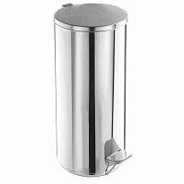 Урна для мусора с педалью, усиленное, Титан, 50 л, кольцо под мешок, нержавеющая сталь, хром в Ярославле Урна для мусора с педалью, усиленное, Титан, 50 л, кольцо под мешок, нержавеющая сталь, хром в Ярославле