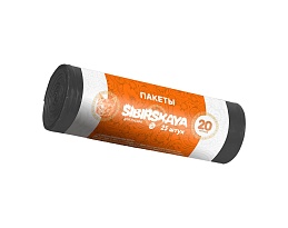 Мешки для мусора 20 л, черные, в рулоне 25 шт., ПНД, 6 мкм, 420х450 мм, SIBIRSKAYA, 101-001 S в Ярославле