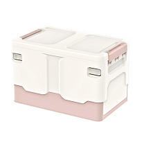 Ящик пластиковый складной белый, дно розовое, 370х240х240 мм в Ярославле Ящик пластиковый складной белый, дно розовое, 370х240х240 мм в Ярославле