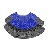 Бахилы сине-черные 1000 шт (500 пар), 54 мкм, двойная подошва, с одной резинкой, Прочные+ в Ярославле