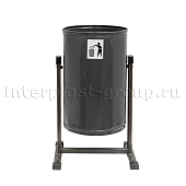 Урна уличная металлическая 21 л круглая облегченная серебро