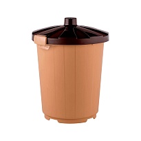 Мусорный бак с крышкой на колесах 105 л бежевый 105 бежевый в Ярославле