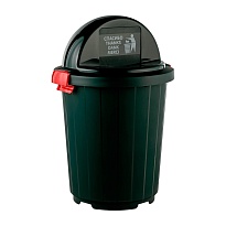 Мусорный бак с крышкой - клавишей на колесах 105 л темно-зеленый 105 темно-зеленый в Ярославле Мусорный бак с крышкой - клавишей на колесах 105 л темно-зеленый 105 темно-зеленый в Ярославле
