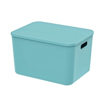 Ящик пластиковый вкладываемый бирюзовый 410х305х245 мм в Ярославле
