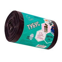 Мешки для мусора 12 л, черные, в рулоне 30 шт., ПНД, 6 мкм, 550х320 мм, Концепция Быта Tubus, 604936 в Ярославле