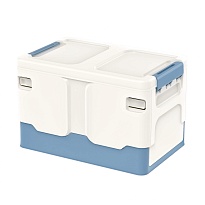 Ящик пластиковый складной белый, дно синее, 370х240х240 мм в Ярославле Ящик пластиковый складной белый, дно синее, 370х240х240 мм в Ярославле