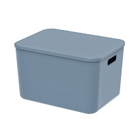 Ящик пластиковый вкладываемый синий 410х305х245 мм в Ярославле