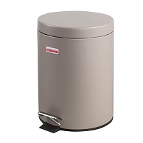 Ведро-контейнер для мусора (урна) с педалью LAIMA Classic, 5 л, серое, матовое, металл, со съемным внутренним ведром в Ярославле